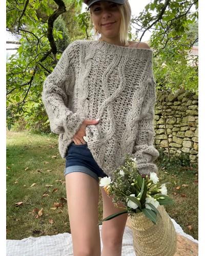 Pull oversize tout doux en grosse maille MAURICETTE - Loupiote