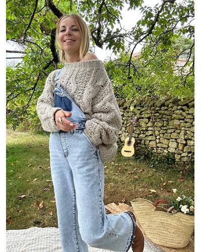 Pull oversize tout doux en grosse maille MAURICETTE - Loupiote