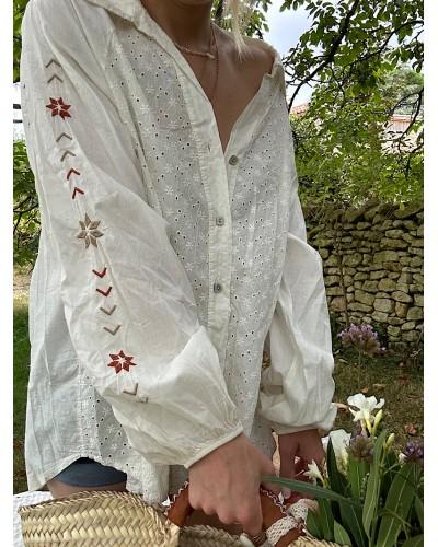 Chemise à broderie bohème ALICE - Loupiote