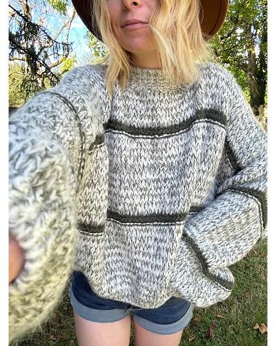 pull tout doux en grosse maille MARTIN - Loupiote