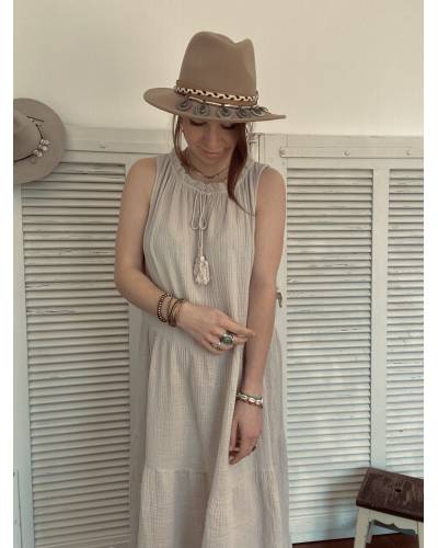 Robe longue gaze de coton